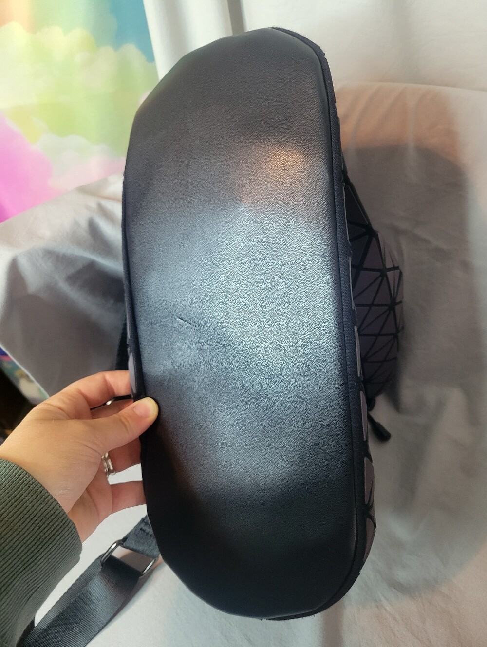 Reflective Iridescent Geometric Triangle Backpack (Reflective Colors In Photos) - Picture 15 of 15